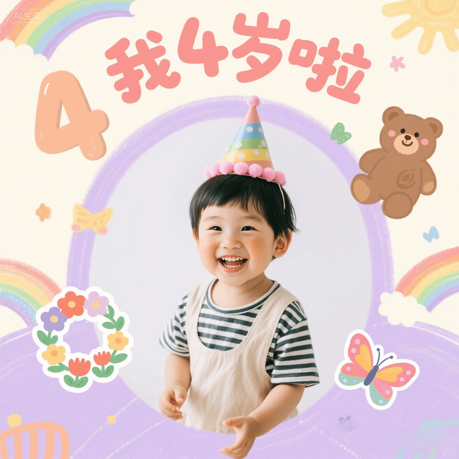 《我4岁啦》绘本封面