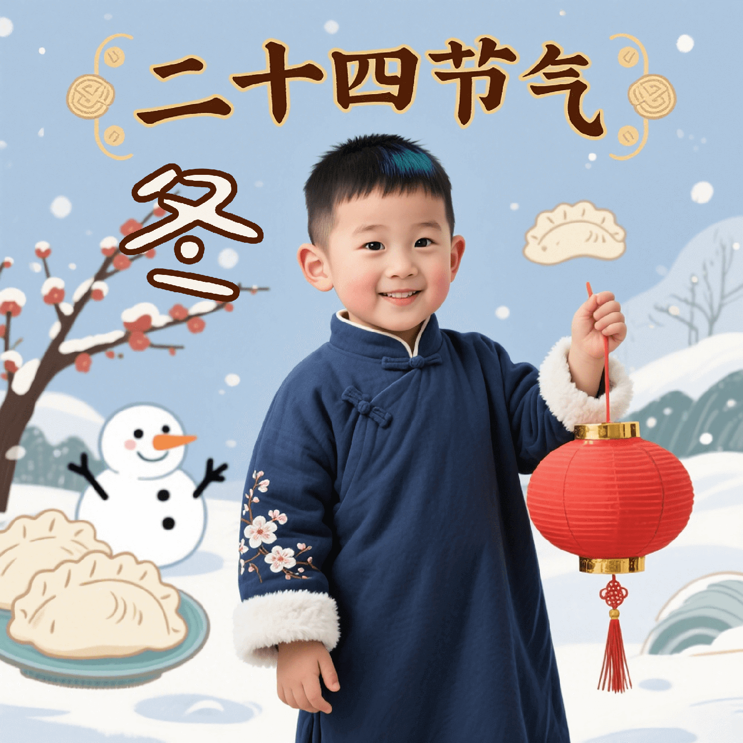 《二十四节气·冬》绘本封面