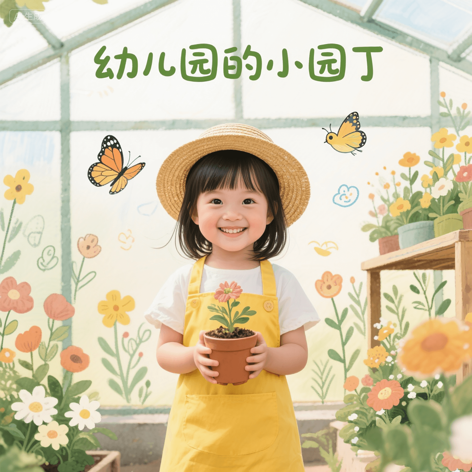 《幼儿园的小园丁》绘本封面