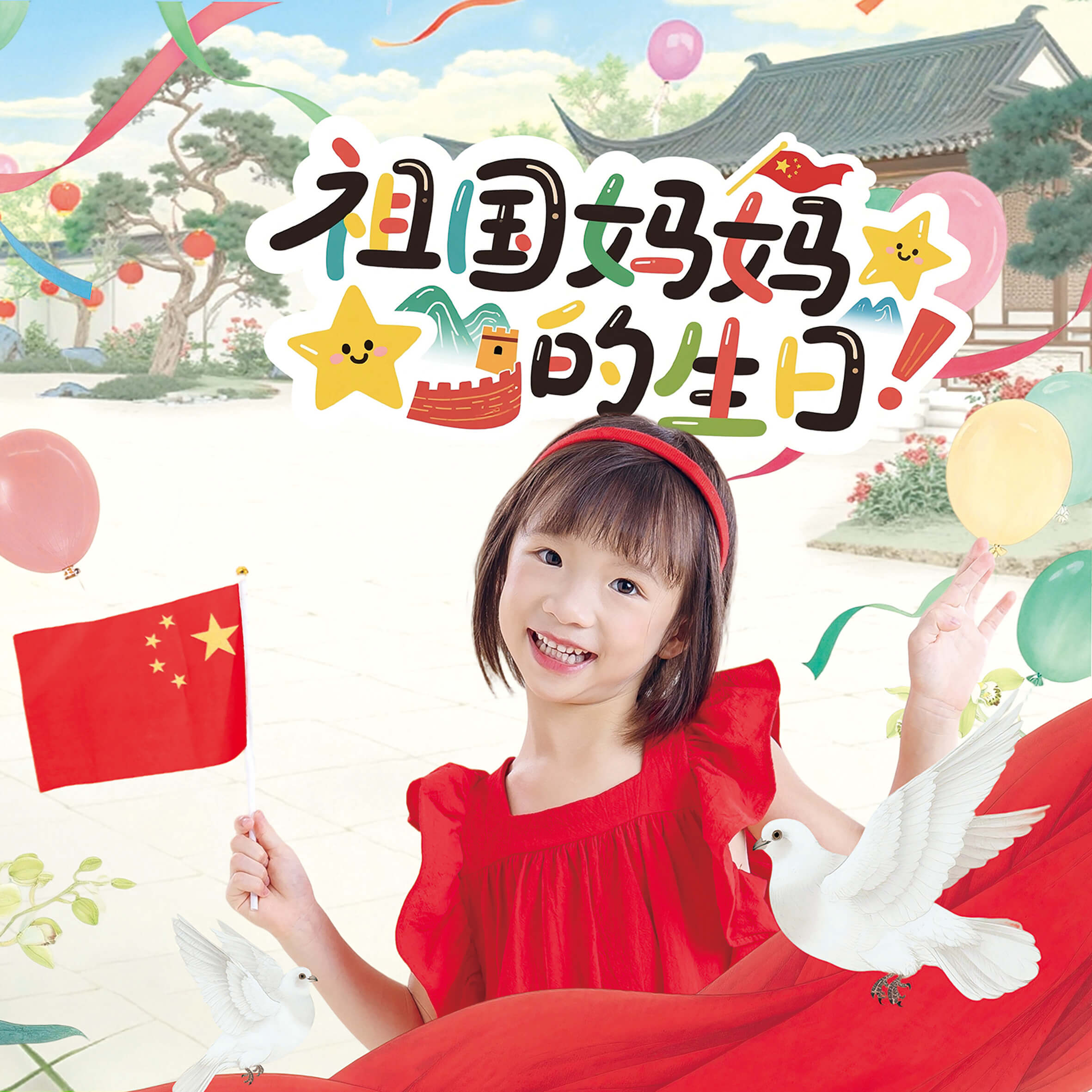 《祖国妈妈的生日》绘本封面