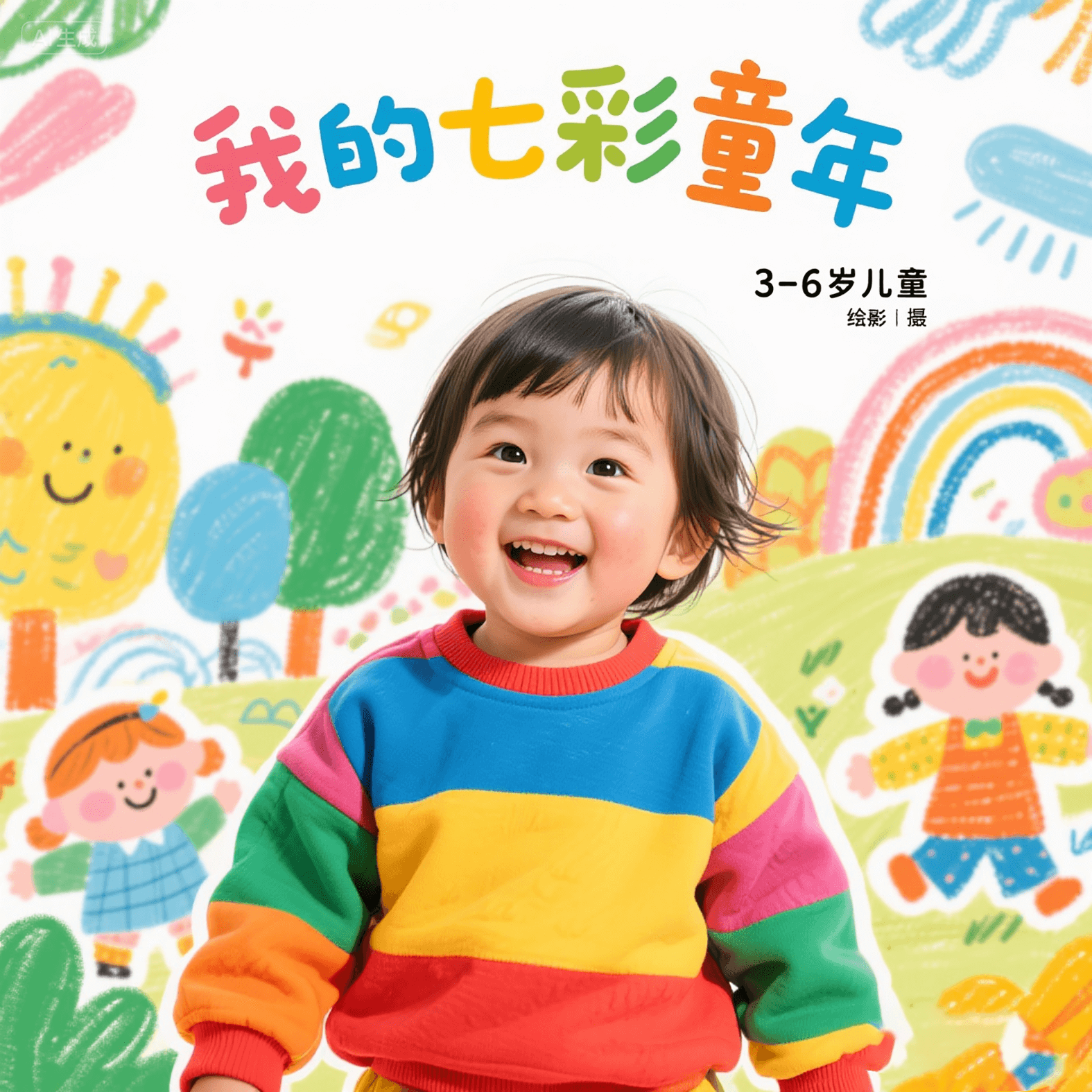 《我的七彩童年》绘本封面