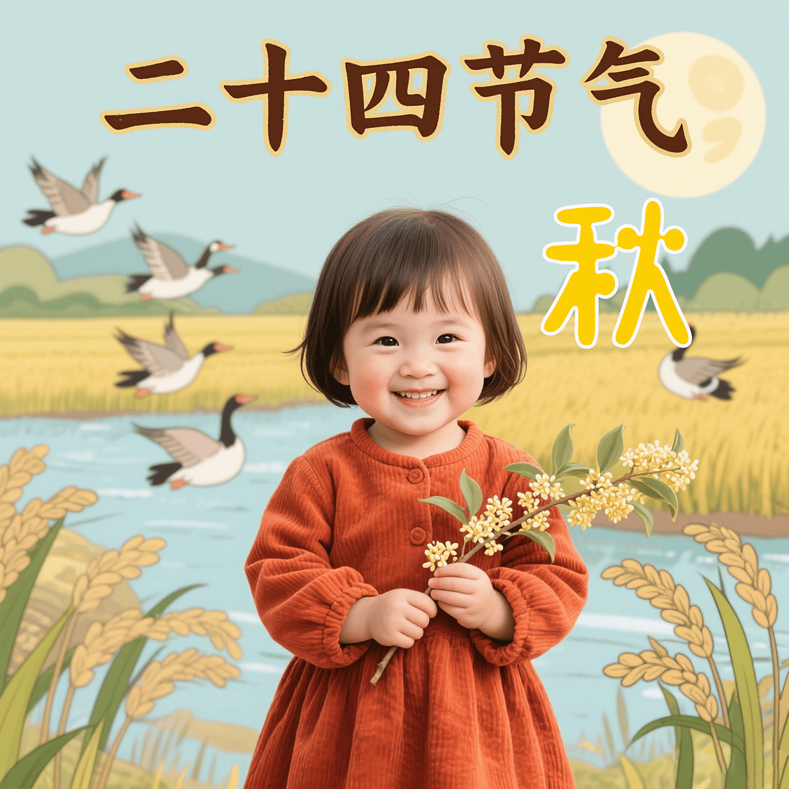 《二十四节气·秋》绘本封面